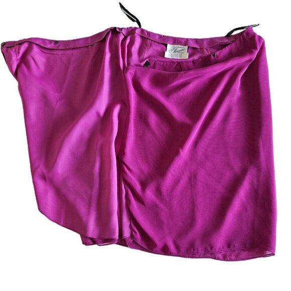 L. Magnin Skirt Womens 10 Fuchsia Wrap VTG Farinae Collection Midi Lined Boho - Picture 7 of 15